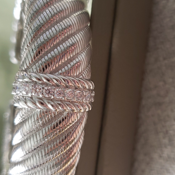 Judith Ripka Sterling Diamonique hinged cuff - Picture 5 of 5